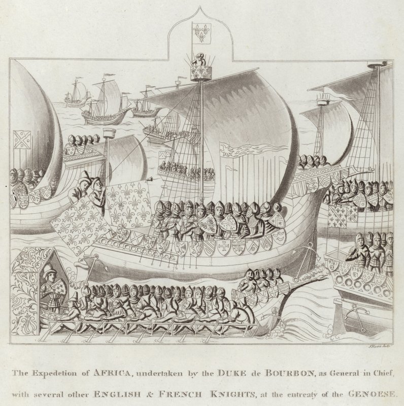 The Expedition of Africa undertaken by the Duke de Bourbon as General in Chief with Several Other English & French Knights at the Entreaty of the Genoese by English School