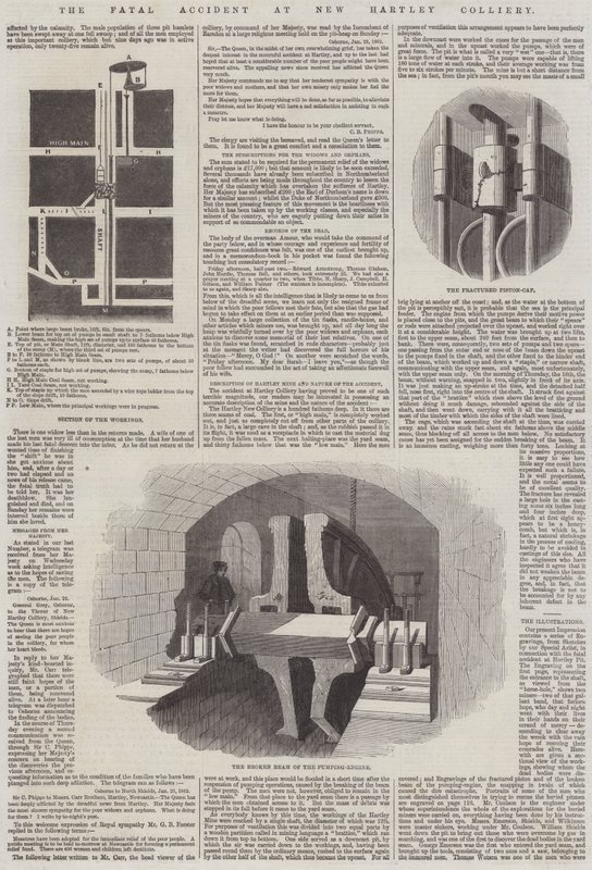 The Fatal Accident at New Hartley Colliery by English School