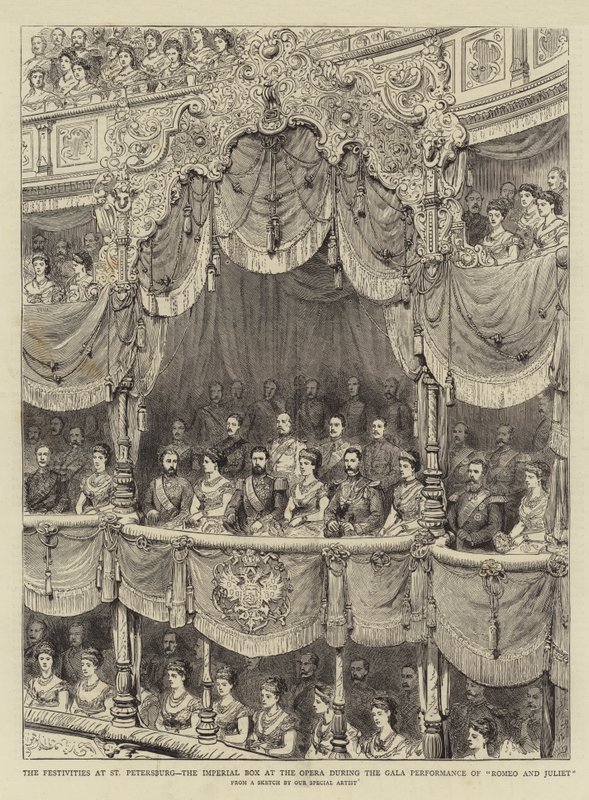 The Festivities at St Petersburg, the Imperial Box at the Opera during the Gala Performance of 