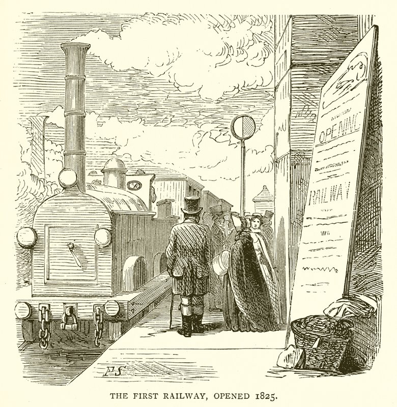 The First Railway, Opened 1825 by English School