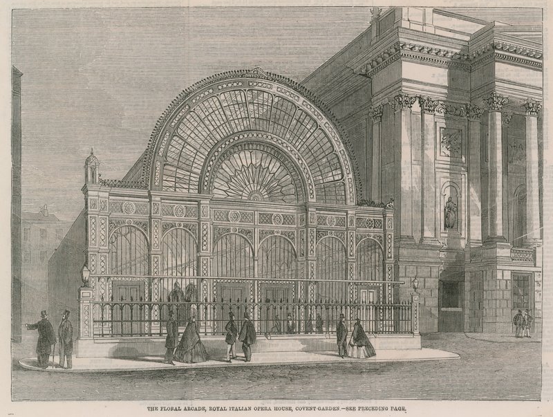 The Floral Arcade, Royal Italian Opera House, Covent Garden by English School