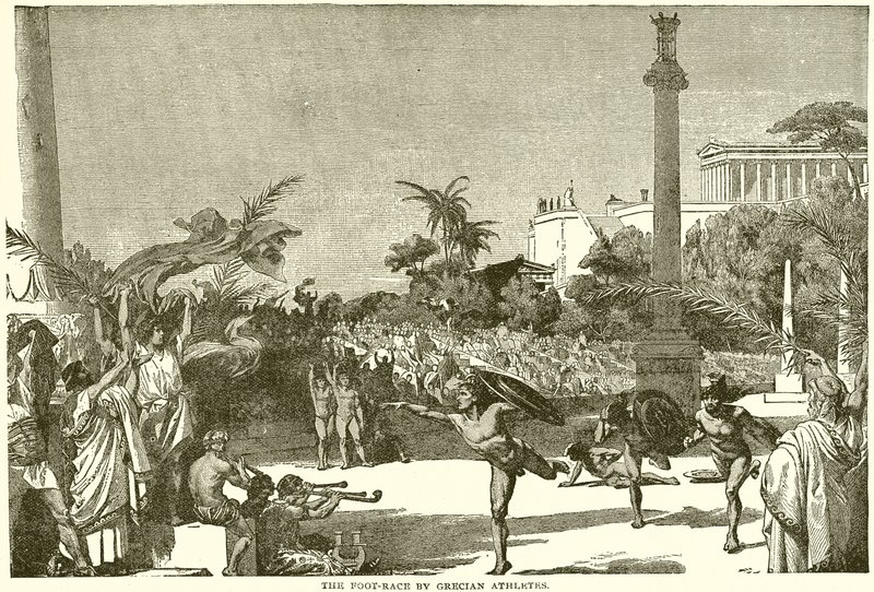 The Foot-Race by Grecian Athletes by English School
