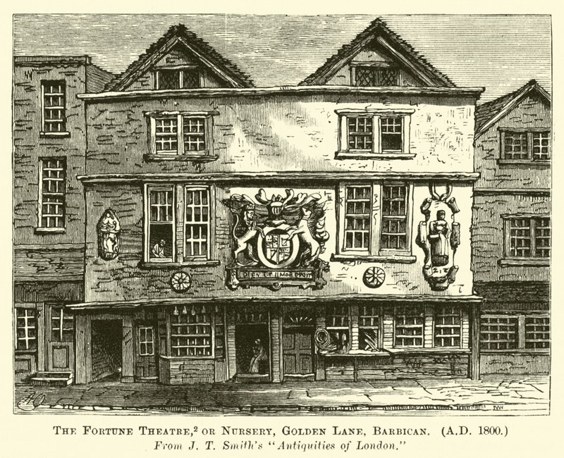 The Fortune Theatre, or Nursery, Golden Lane, Barbican, AD 1800 by English School