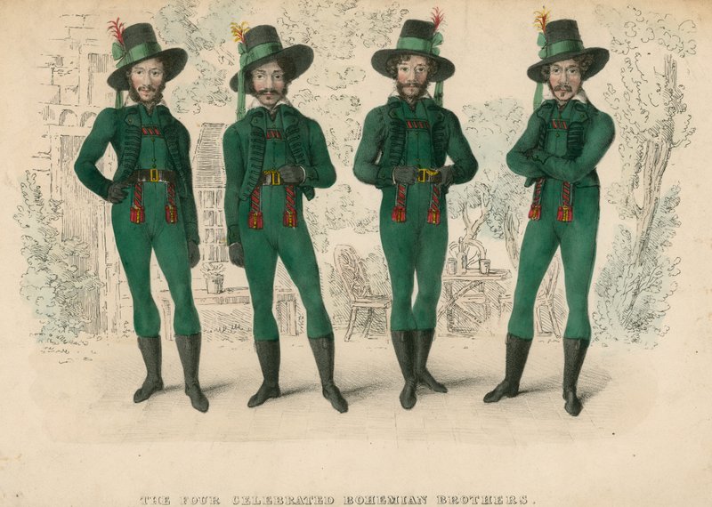 The Four Celebrated Bohemian Brothers by English School