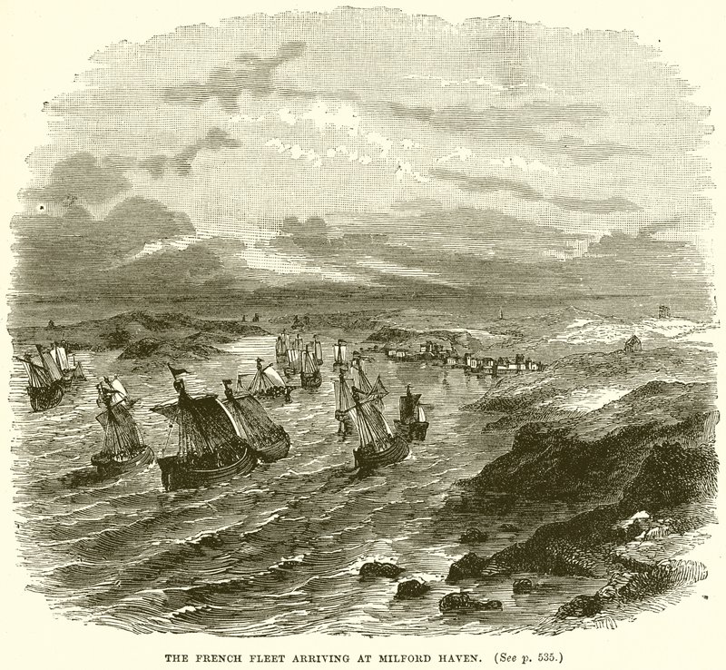 The French Fleet arriving at Milford Haven by English School