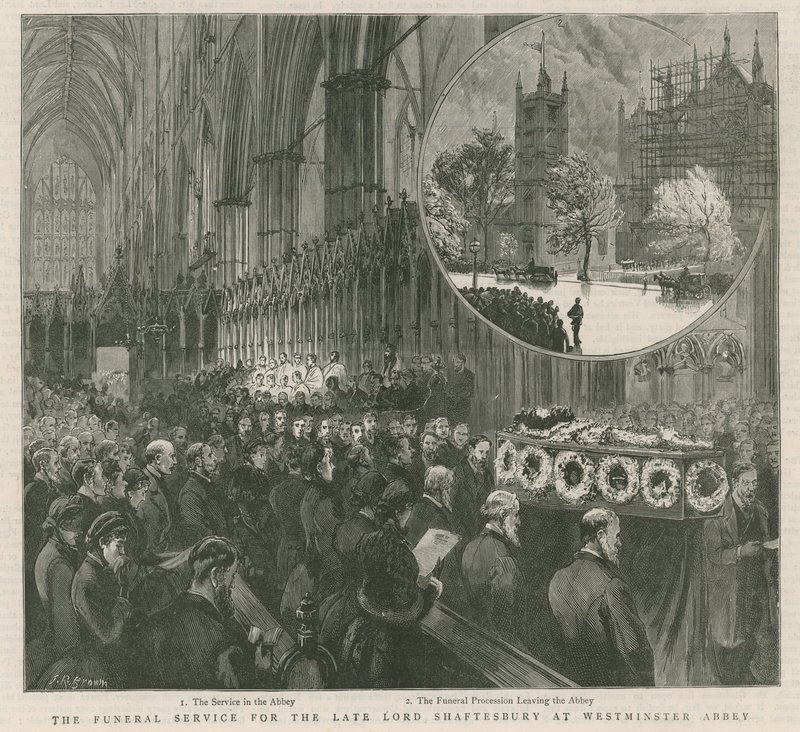 The Funeral Service for the Late Lord Shaftesbury at Westminster by English School