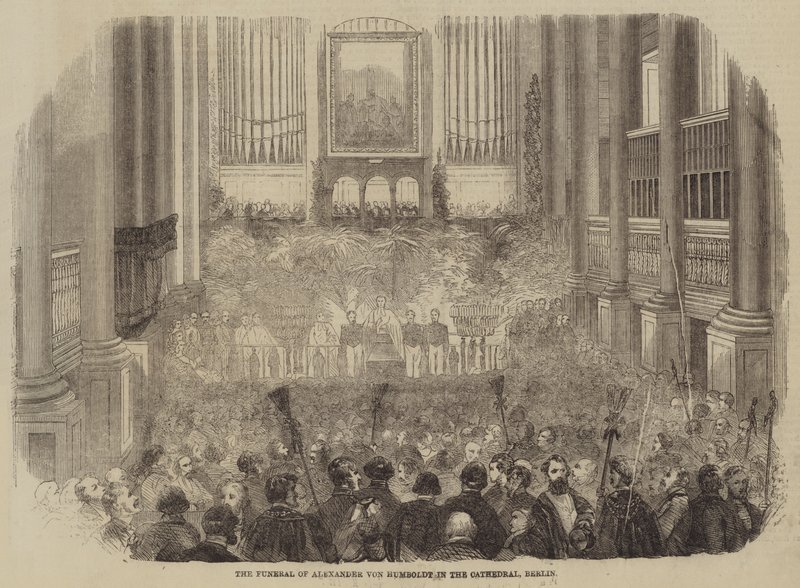The Funeral of Alexander von Humboldt in the Cathedral, Berlin by English School