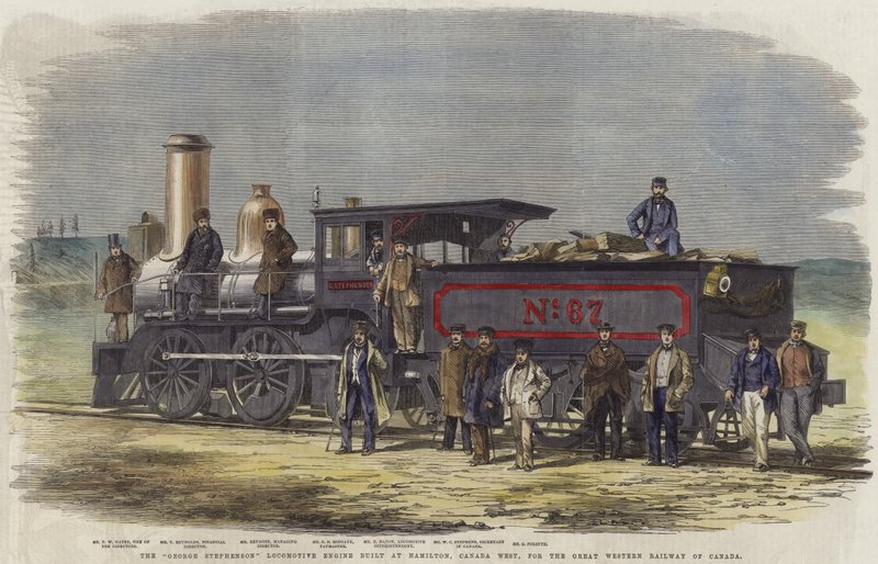 The George Stephenson locomotive built at Hamilton by English School