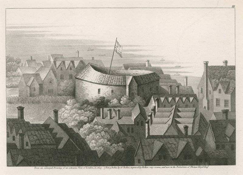 The Globe Theatre, Bankside, Southwark, London by English School