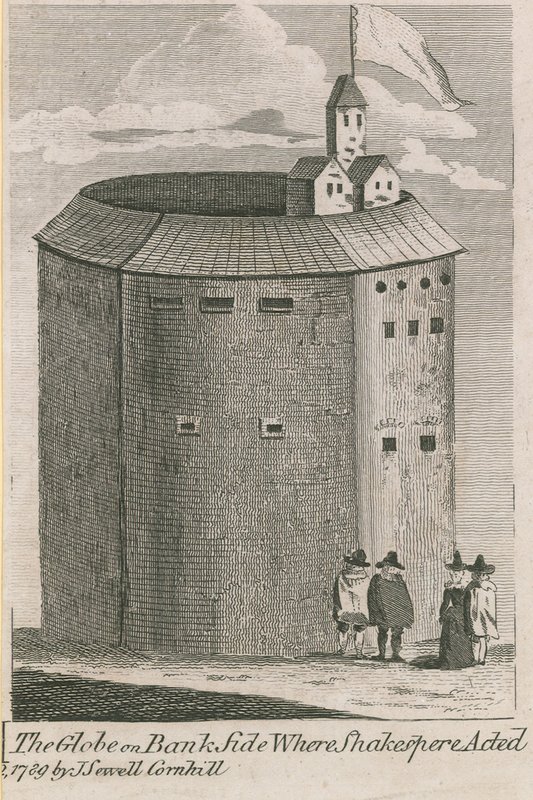 The Globe on Bankside, London, where William Shakespeare acted by English School