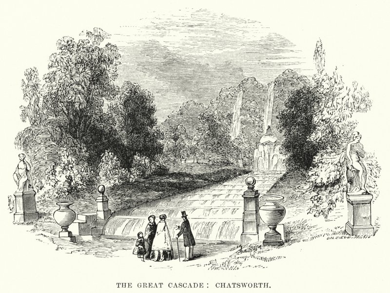 The Great Cascade, Chatsworth by English School