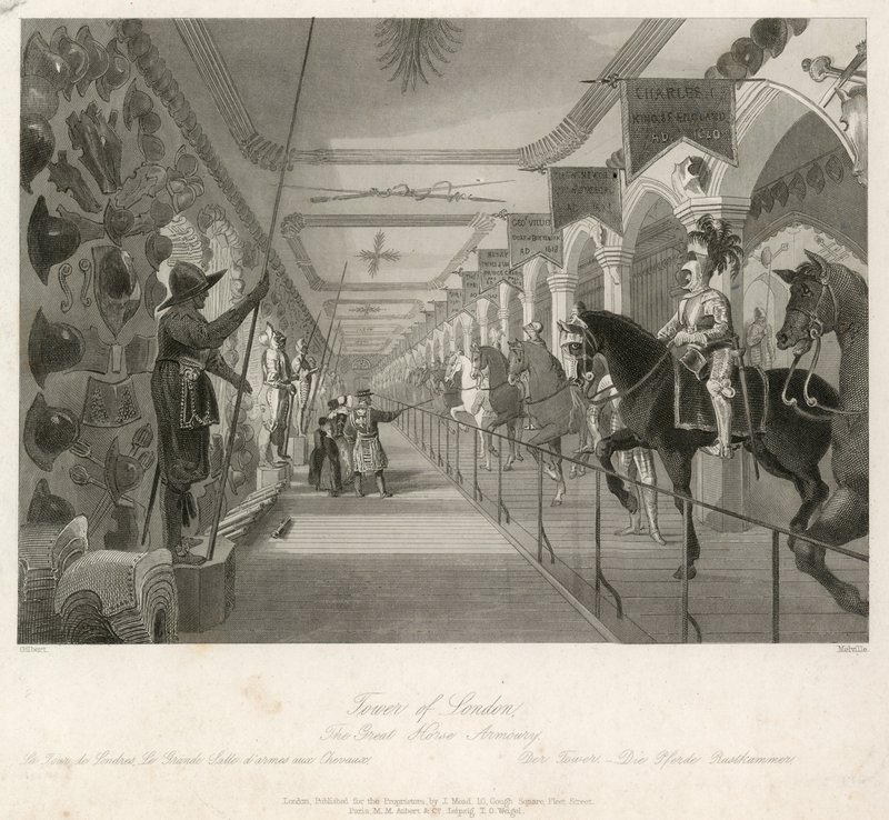 The Great Horse Armoury at the Tower of London by English School