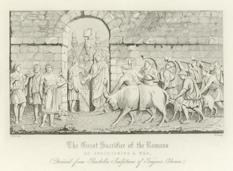 The Great Sacrifice of the Romans on Undertaking a War by English School