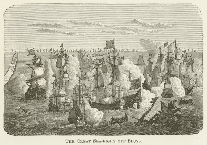 The Great Sea-Fight off Sluys by English School