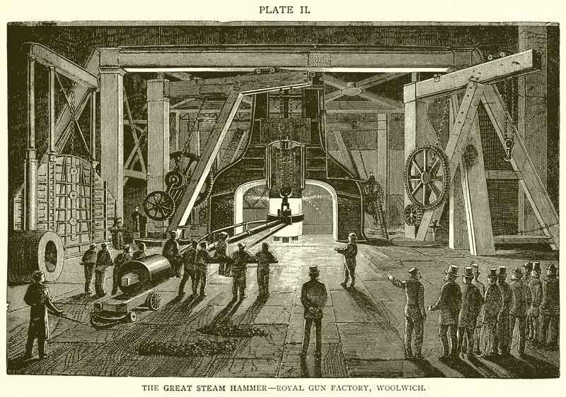 The Great Steam Hammer--Royal Gun Factory, Woolwich by English School