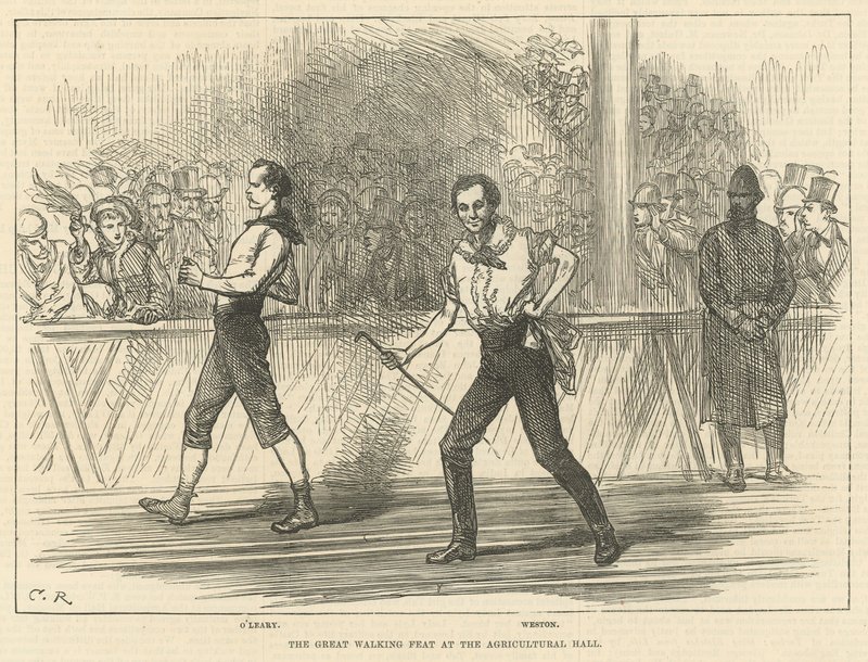 The Great Walking Feat at the Agricultural Hall by English School