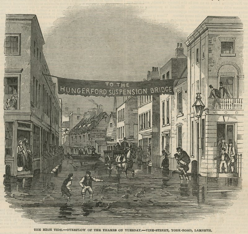 The High Tide: Overflow of the Thames on Tuesday by English School