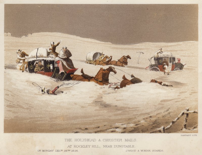 The Holyhead and Chester mails, at Hockley Hill, near Dunstable by English School