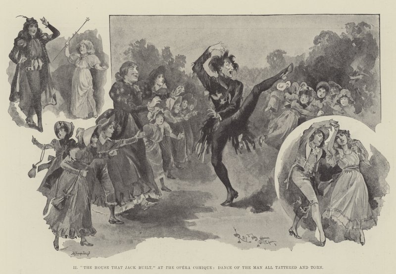 "The House That Jack Built," at the Opera Comique, Dance of the Man all tattered and torn by English School