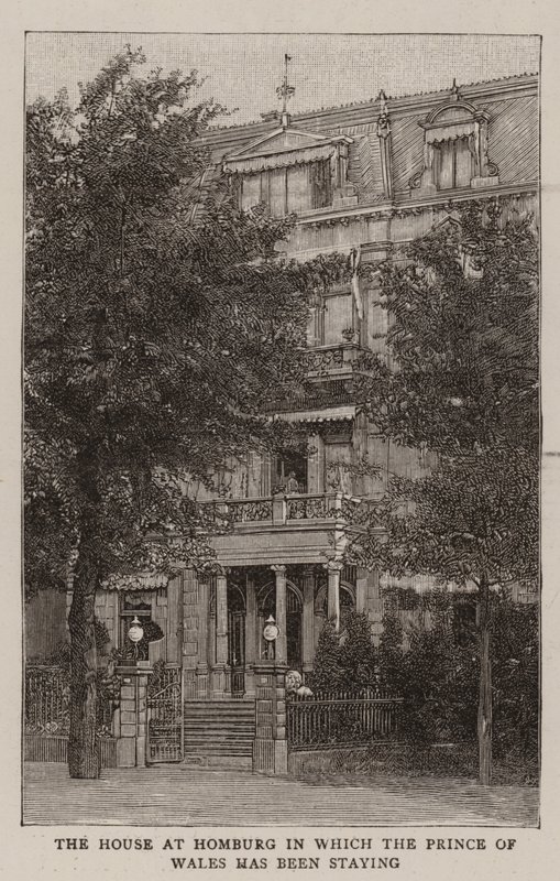 The House at Homburg in Which the Prince of Wales Has Been Staying by English School