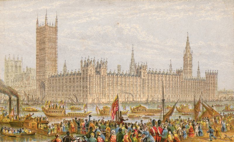 The Houses of Parliament by English School