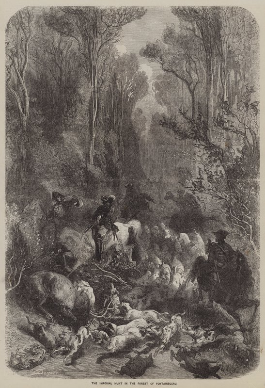 The Imperial Hunt in the Forest of Fontainbleau by English School