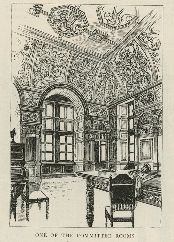 The Imperial Institute: One of the Committee Rooms by English School