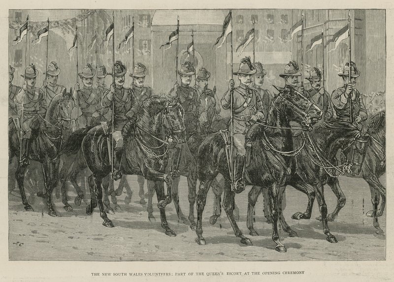 The Imperial Institute: The New South Wales Volunteers, Part of the Queens Escort at the Opening Ceremony by English School