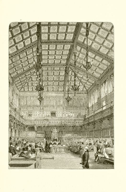 The Interior of the House of Commons by English School