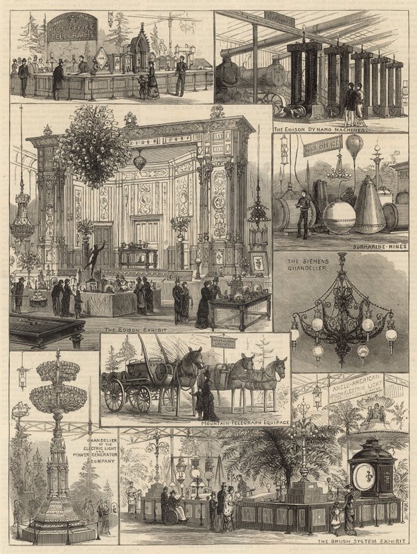 The International Electric Exhibition at the Crystal Palace by English School
