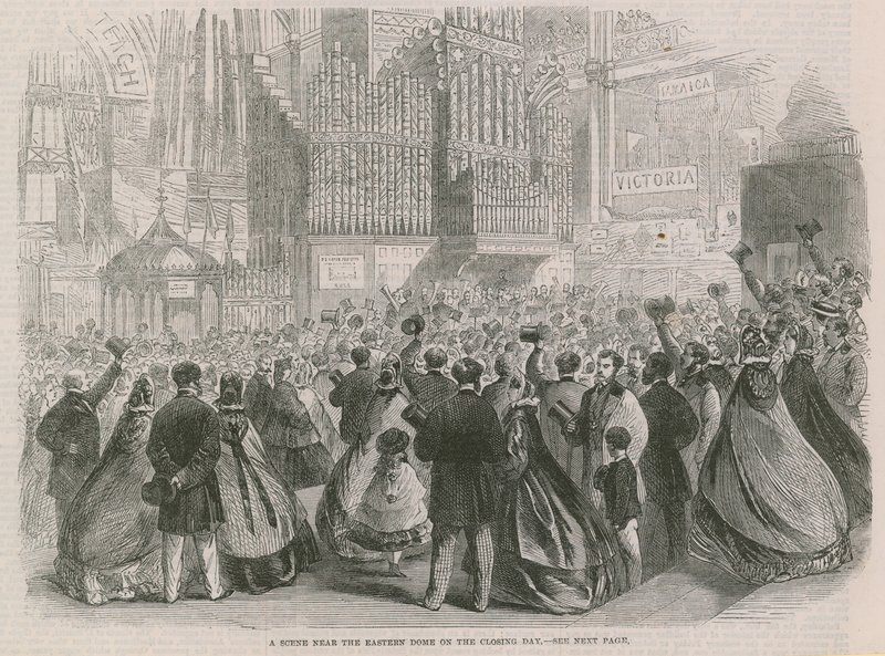A scene near the eastern dome on the closing day by English School