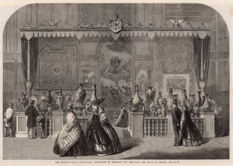Tapestries of Gobelins and Beauvais and China of Sevres by English School