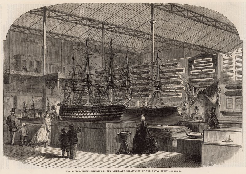 The International Exhibition; The Admiralty Department of the Naval Court by English School