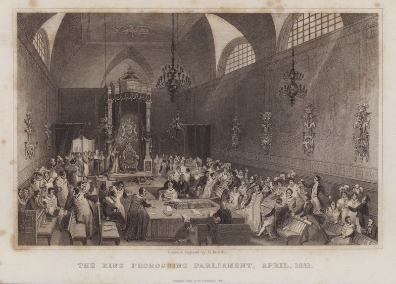 The King Proroguing Parliament, April 1831 by English School