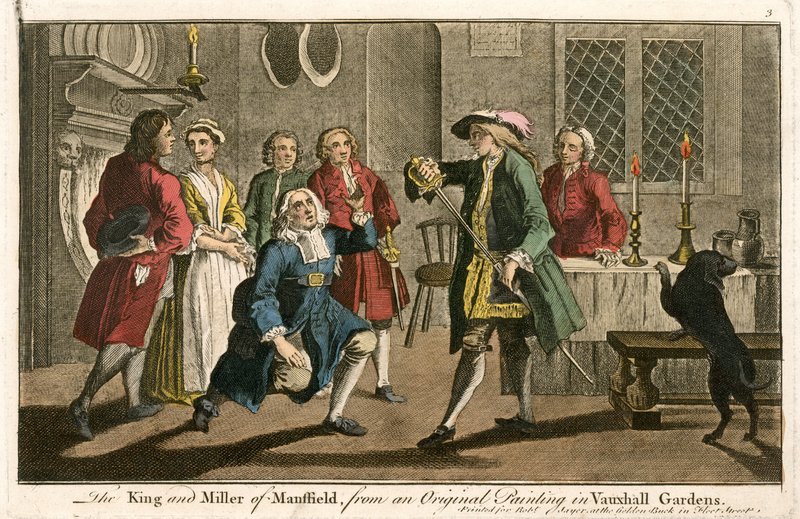 The King and Miller of Mansfield, from an Original Painting in Vauxhall Gardens by English School