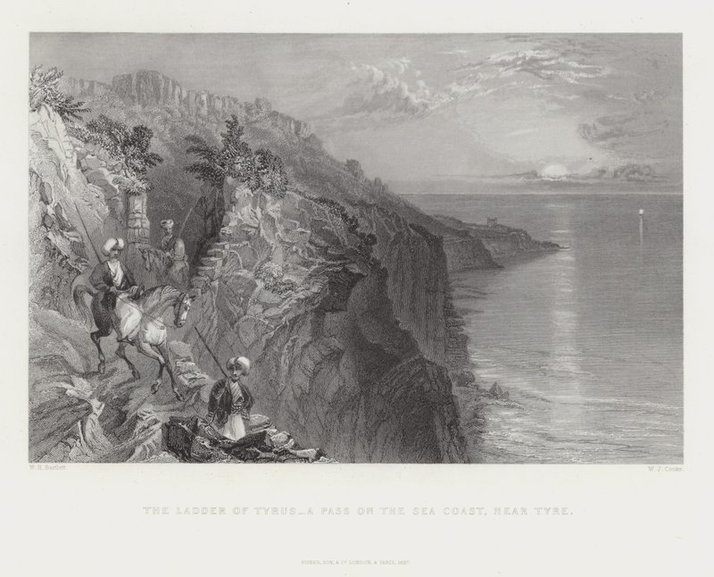 The Ladder of Tyrus - a Pass on the Sea Coast, near Tyre by English School