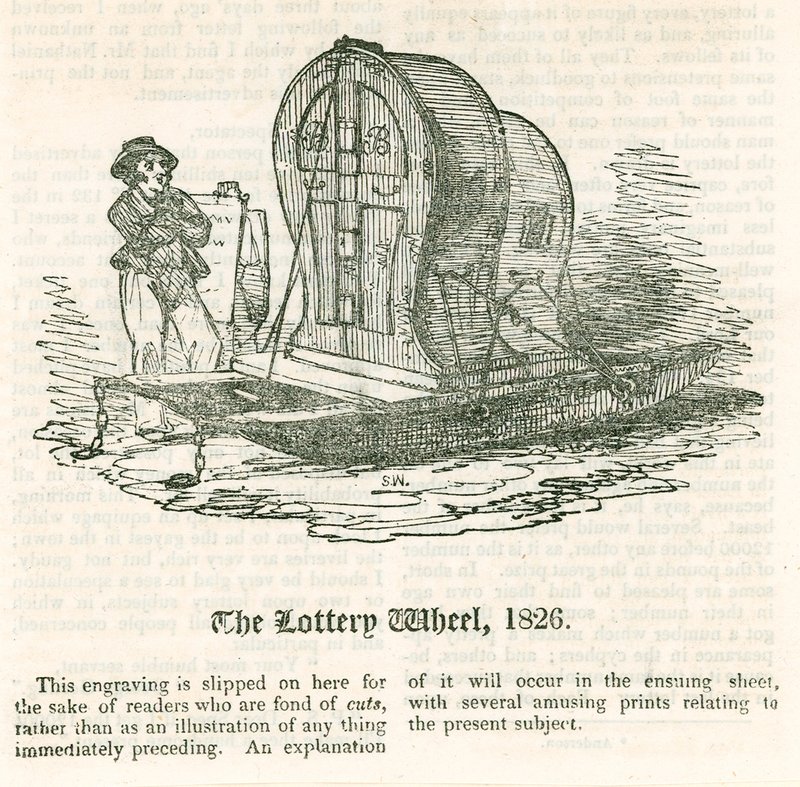 The Last Lottery. The Lottery Wheel, 1826 by English School