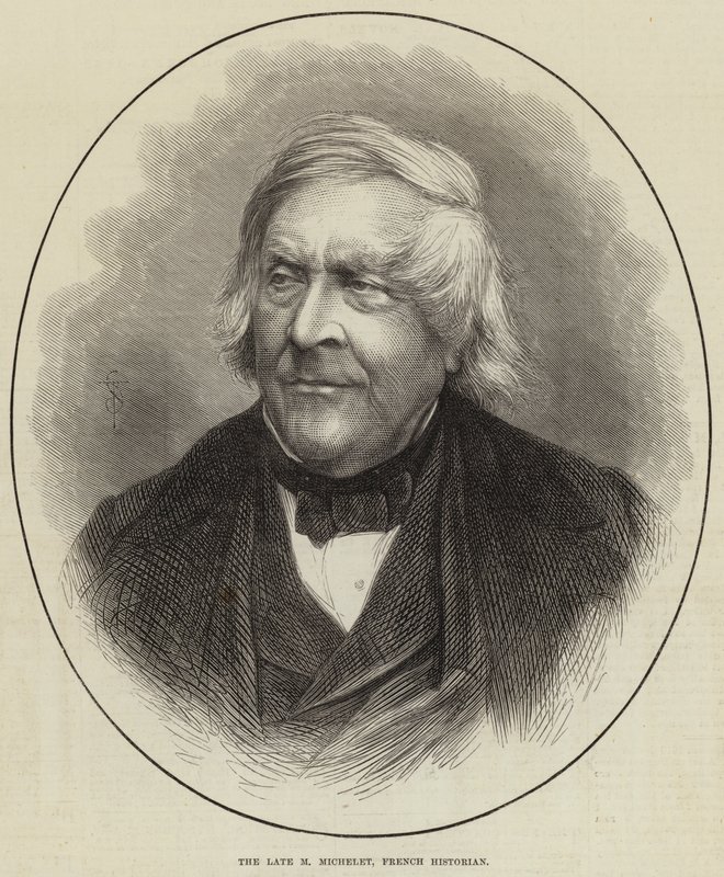 The Late M Michelet, French Historian (engraving) by English School