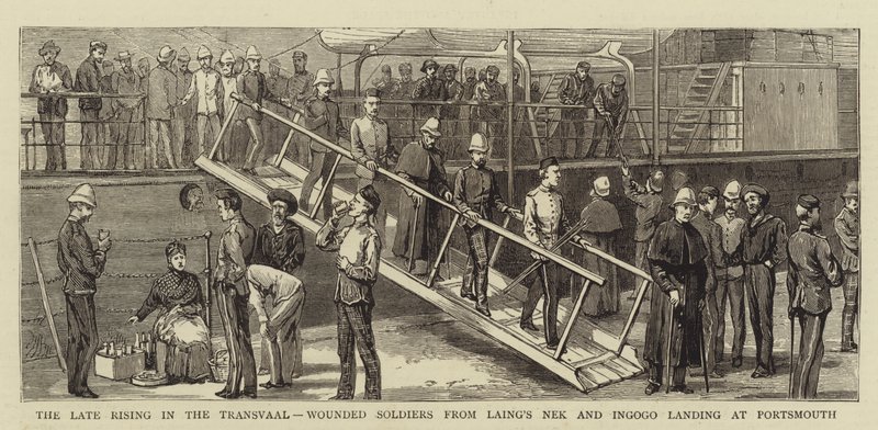 The Late Rising in the Transvaal, Wounded Soldiers from Laing