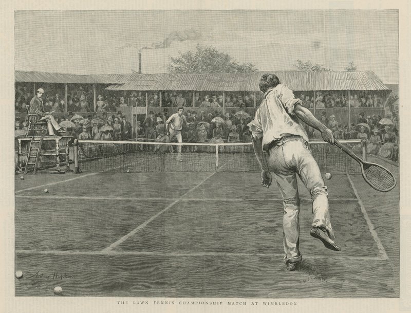 The Lawn Tennis Championship Match at Wimbledon by English School