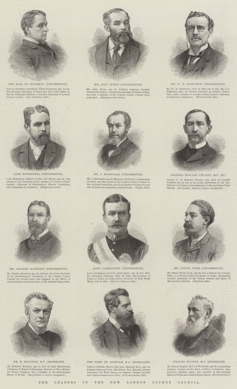 The Leaders of the New London County Council by English School