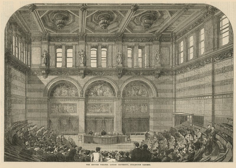 The Lecture Theatre, London University, Burlington Gardens by English School