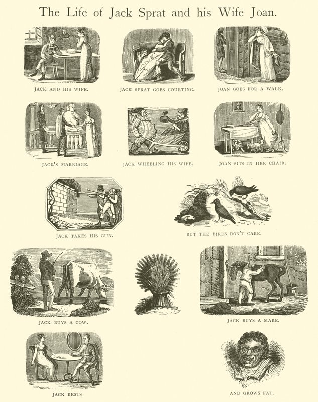 The Life of Jack Sprat and His Wife Joan by English School