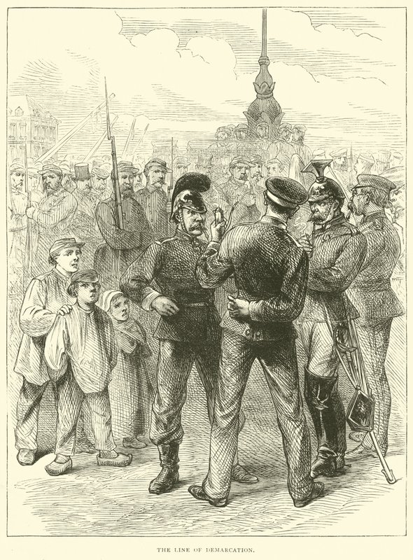 The Line of Demarcation, March 1871 by English School