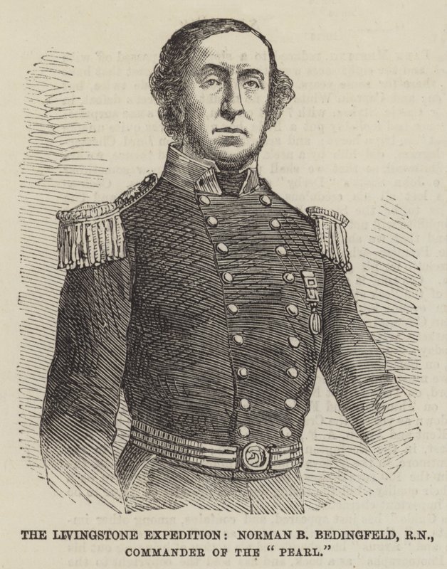 The Livingstone Expedition, Norman B Bedingfeld, RN, Commander of the "Pearl" by English School