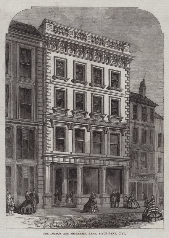 The London and Middlesex Bank, Finch-Lane, City by English School
