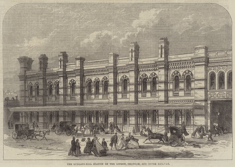 The Ludgate-Hill Station of the London, Chatham, and Dover Railway by English School