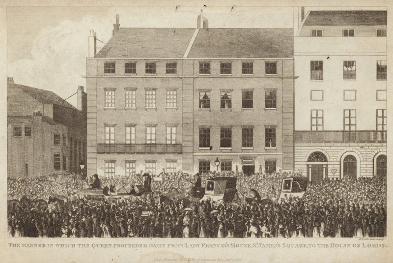 The Manner in which the Queen proceeded daily from Lady Franciss House by English School
