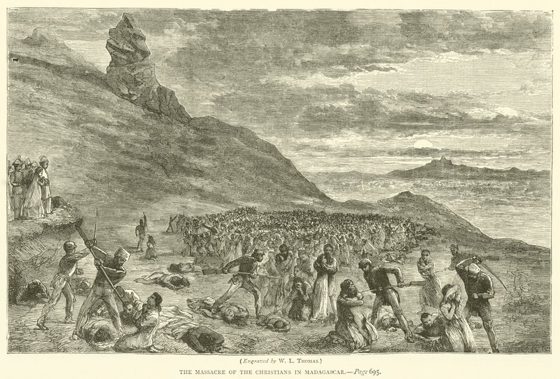 The Massacre of the Christians in Madagascar by English School