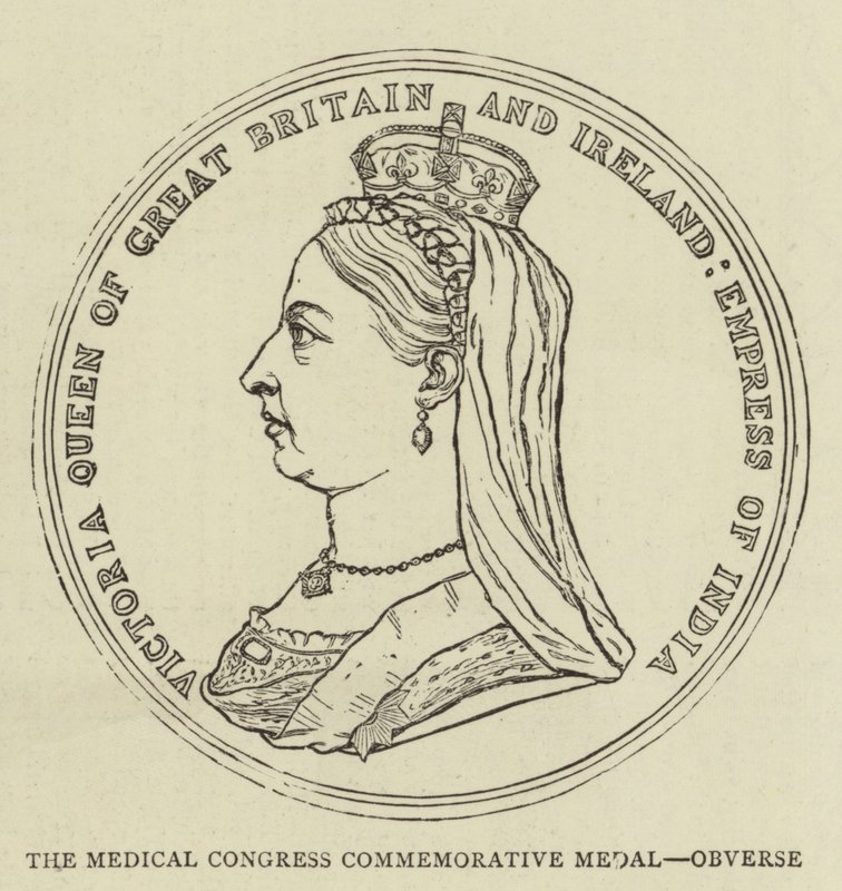 The Medical Congress Commemorative Medal, Obverse by English School